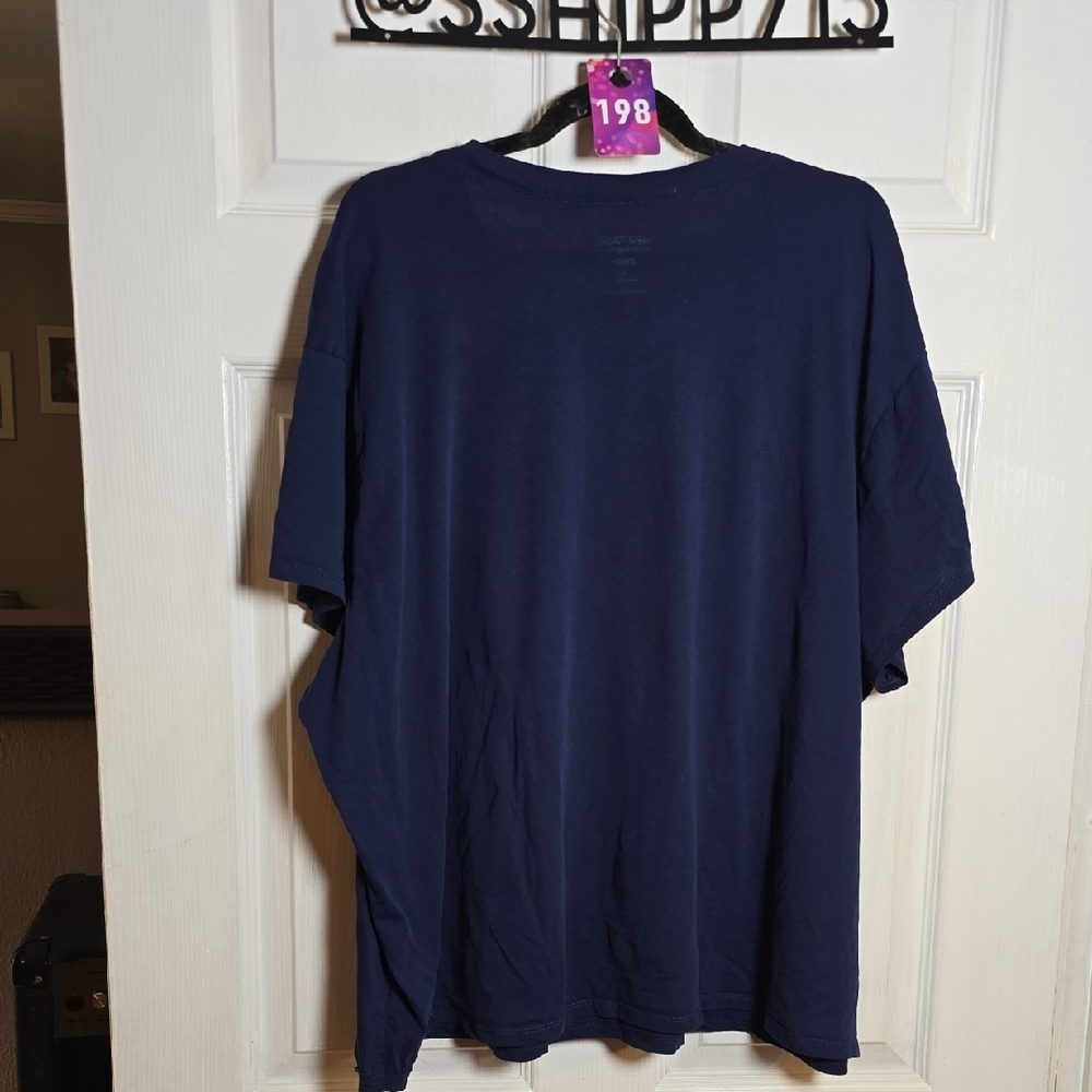 198 Torrid 3 3X Blue Tee with White Text Another Fine Day Run By Responsibility - Picture 5 of 5